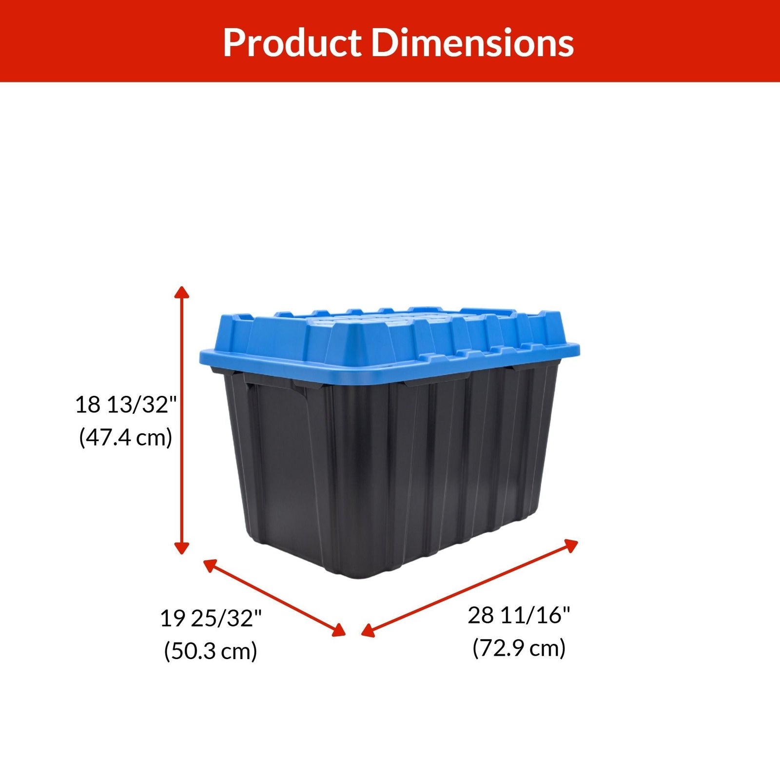Heavy-Duty Polypropylene Tote with Domed Lid, 120-L A8S7 - product image 7