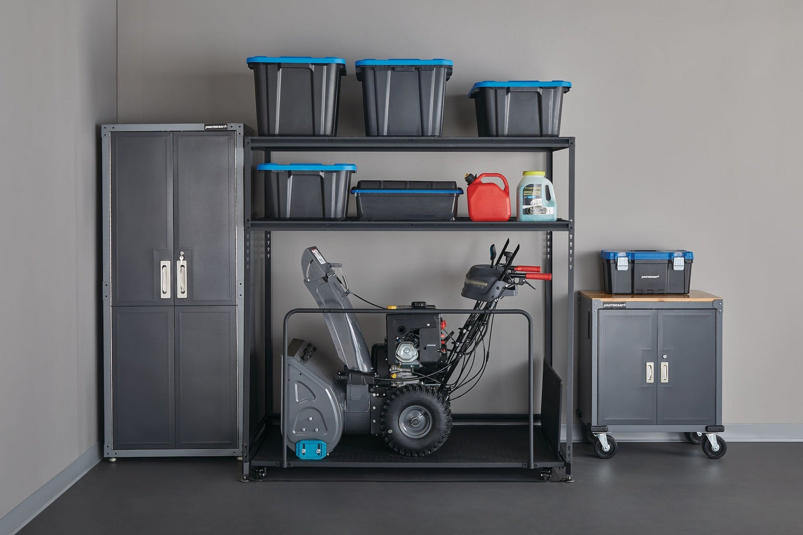 Seasonal Storage Rack with Rolling Platform Cart, Black, 65.5-in x 35.5-in x 68-in P2D0 - product image 5