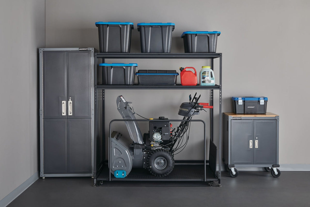 Seasonal Storage Rack with Rolling Platform Cart, Black, 65.5-in x 35.5-in x 68-in L1J3 - product image 5