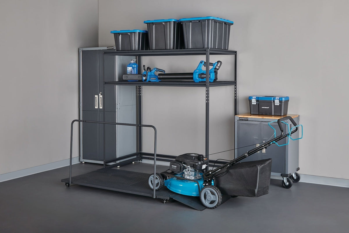 Seasonal Storage Rack with Rolling Platform Cart, Black, 65.5-in x 35.5-in x 68-in L1J3 - product image 8
