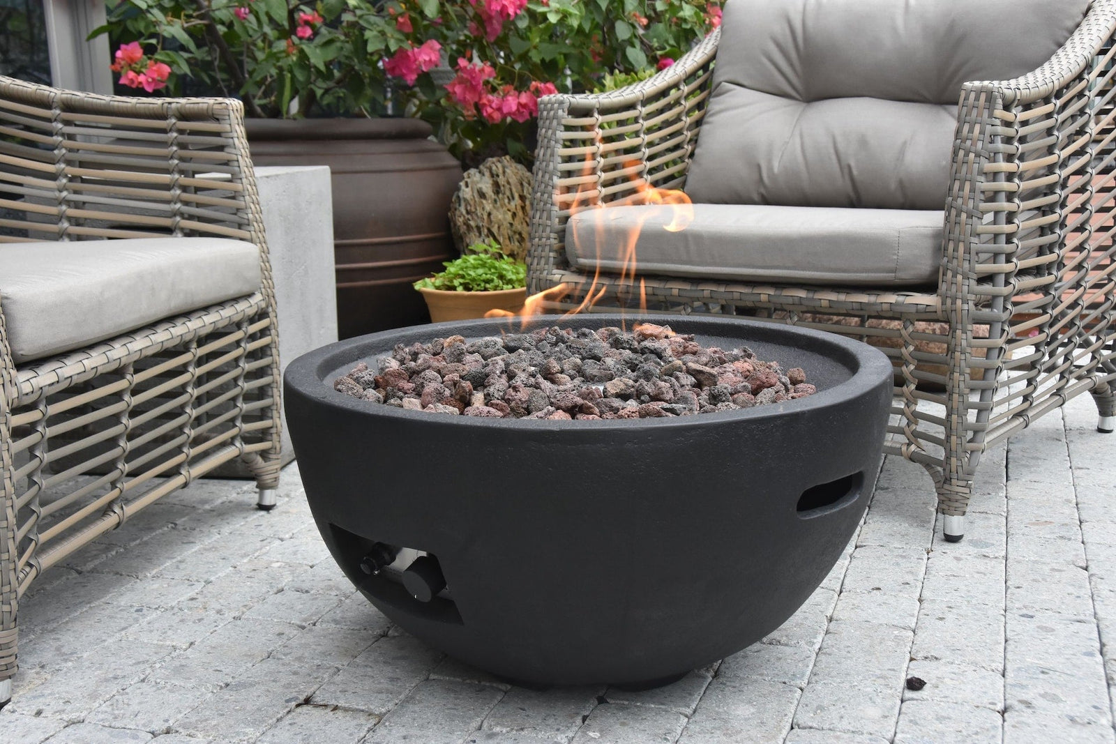 Jefferson Outdoor Gas-Fueled Fire Bowl with PVC Cover, 40,000 BTUs, 26 x 26 x 13-in U0F7 - product image 4