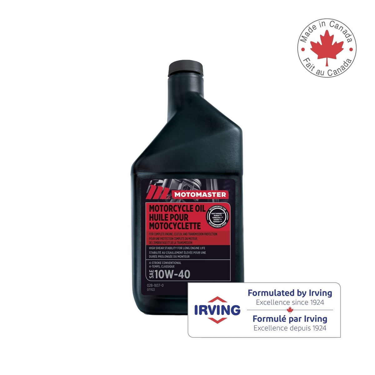 10W40 4-Stroke Motorcycle Oil, 946-mL F4F3 - product image 2