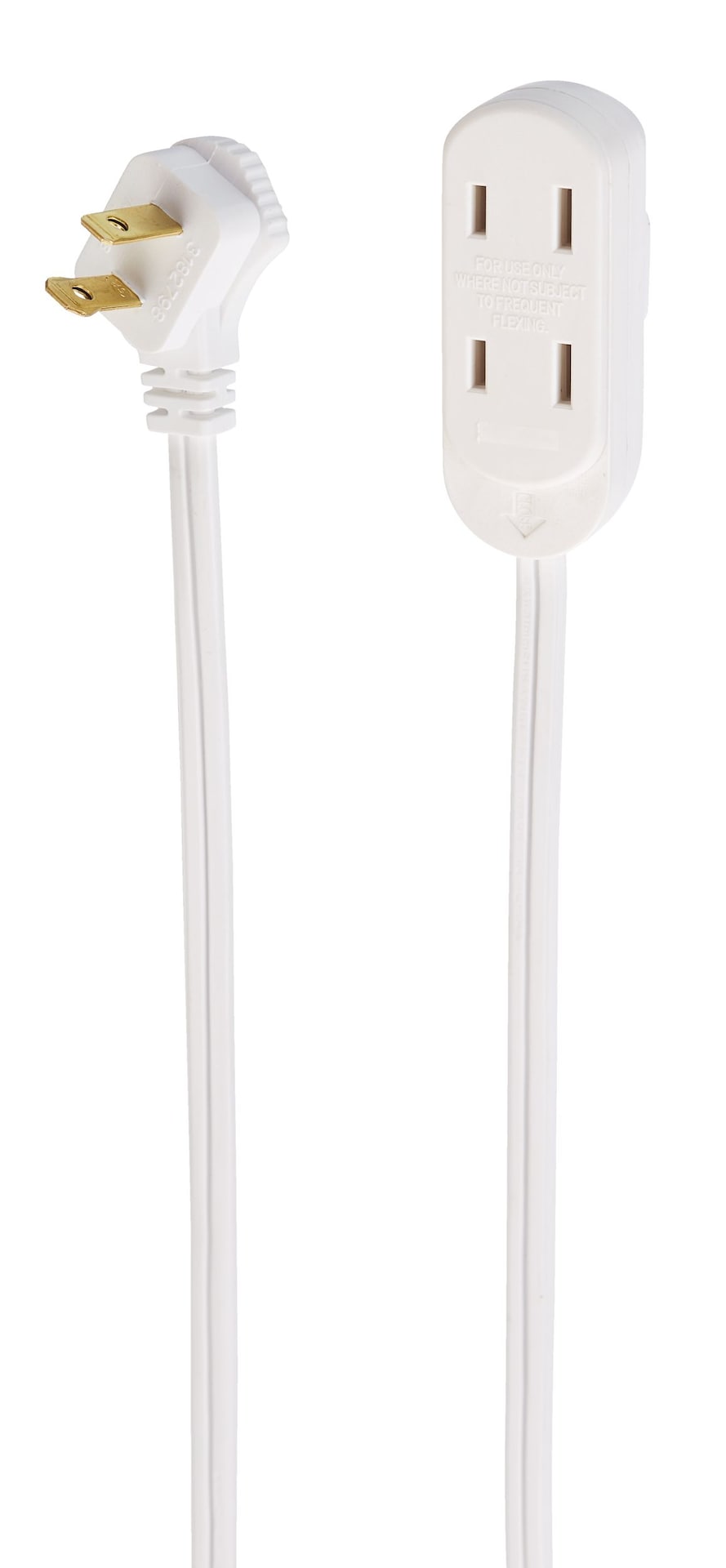 15-ft 16/2 Indoor Extension Cord, 3 Outlets, Flat Plug, White G8Y7 - product image 4