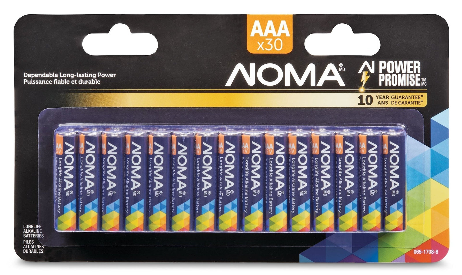 30-pk AAA Alkaline Batteries, Long Lasting, All Purpose D9C4 - product image 1