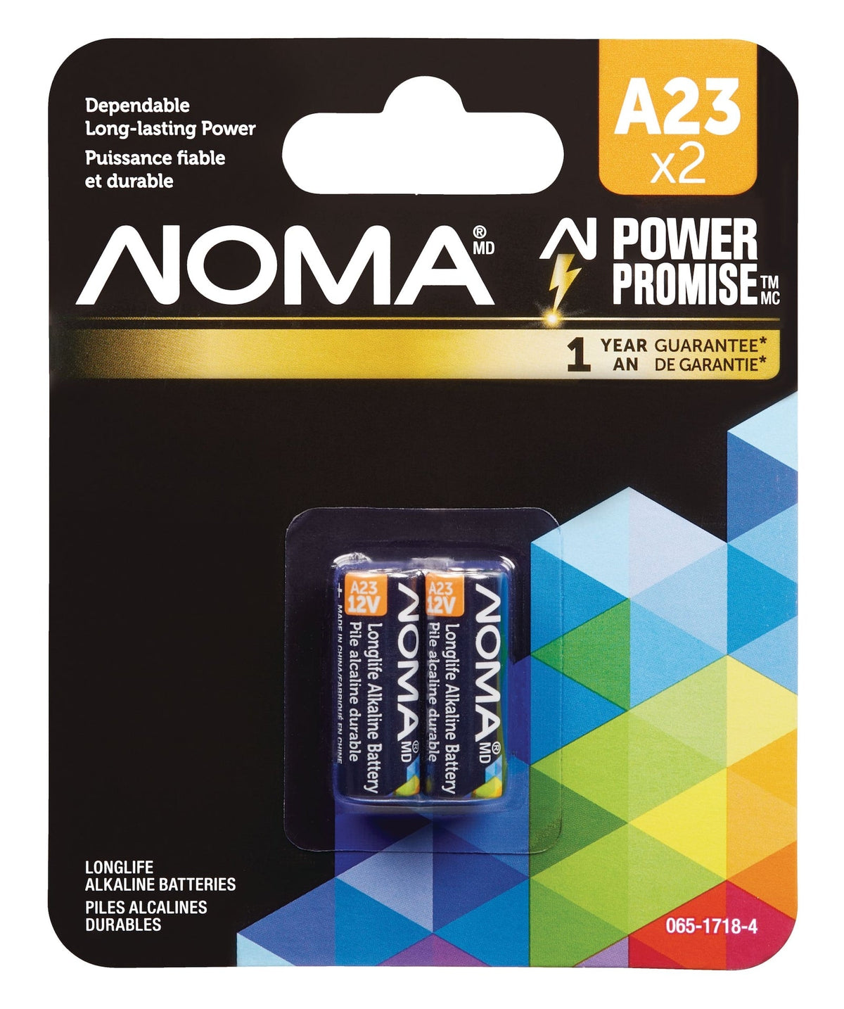 A23 12V / 12 Volt Alkaline Batteries, 2-pk F9D6 - product image 1