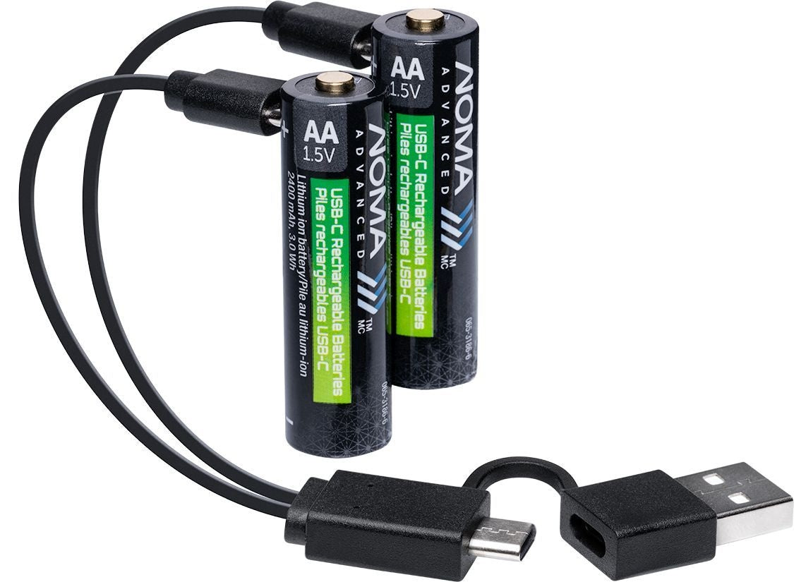 Advanced 2400 mAh USB C-Type Rechargeable Li-Ion Batteries, 2-pk U6Q8 - product image 5