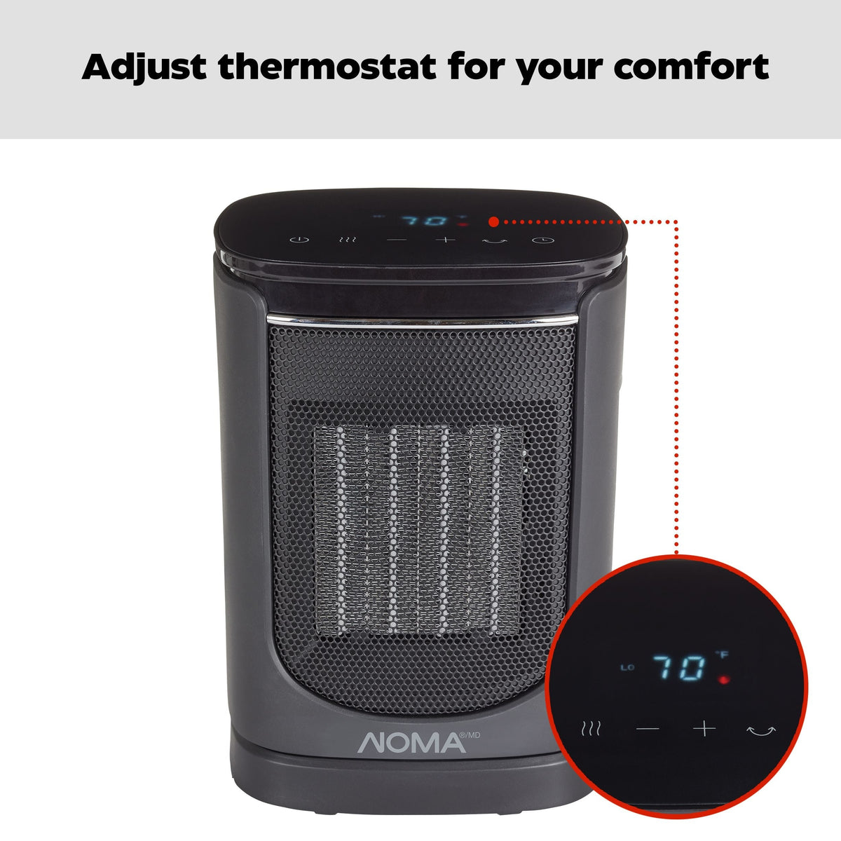 Digital Ceramic Desk Heater with LED Display N4X9 - product image 3