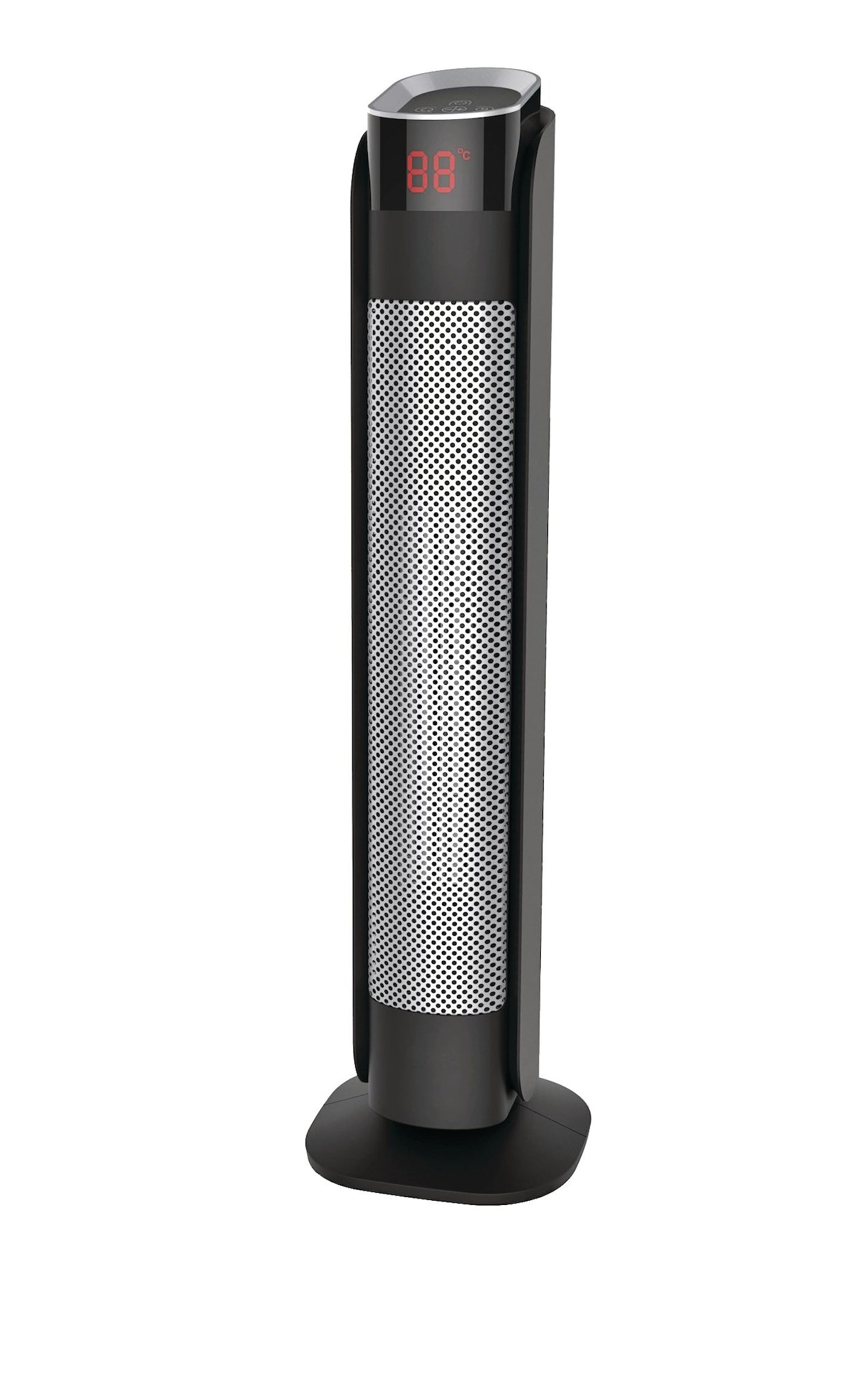 Oscillating Tower Ceramic Heater withRemote Control & Thermostat, 1500W, Black, 24-in R2L3 - product image 1