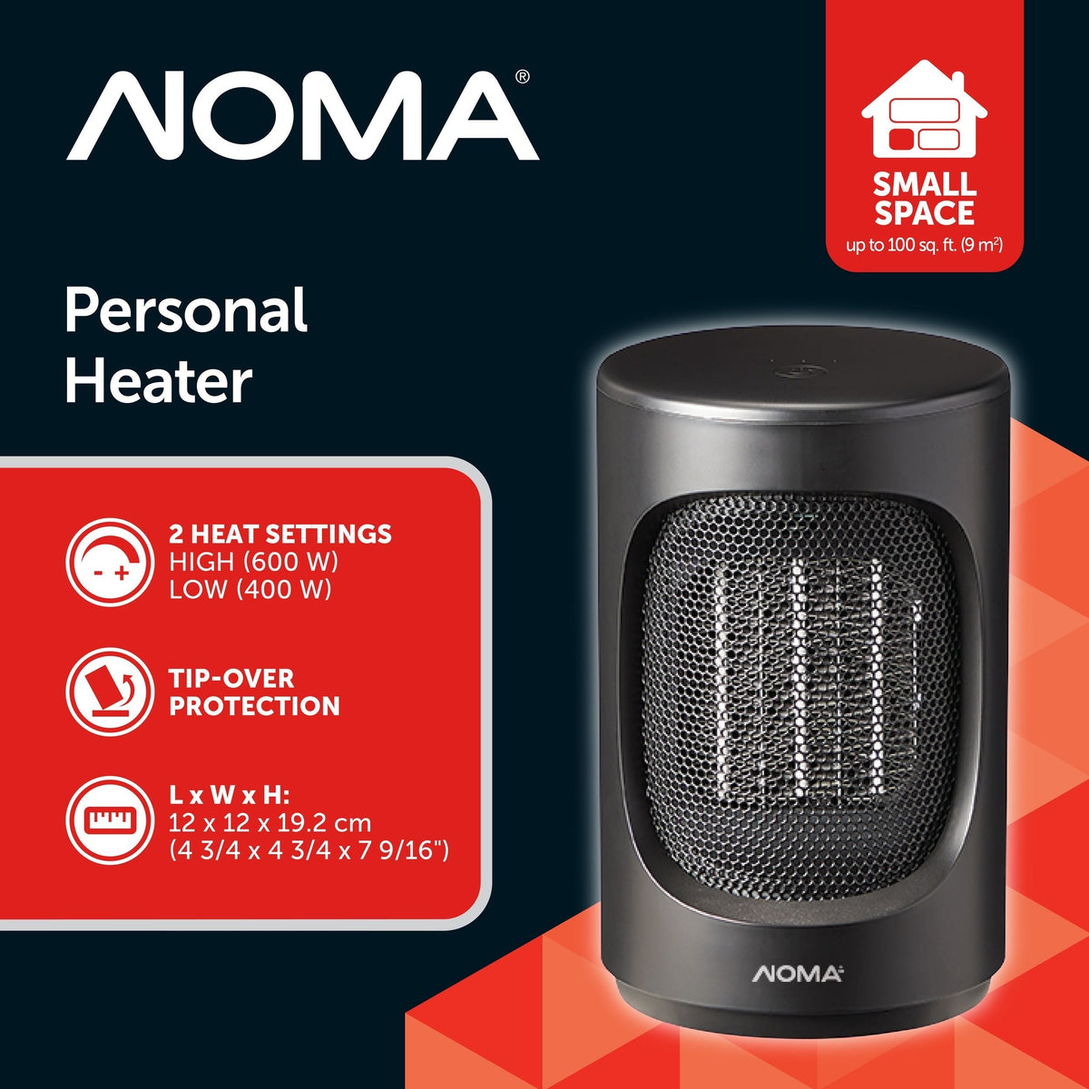 Personal Heater, 600 W, Black J9O5 - product image 2