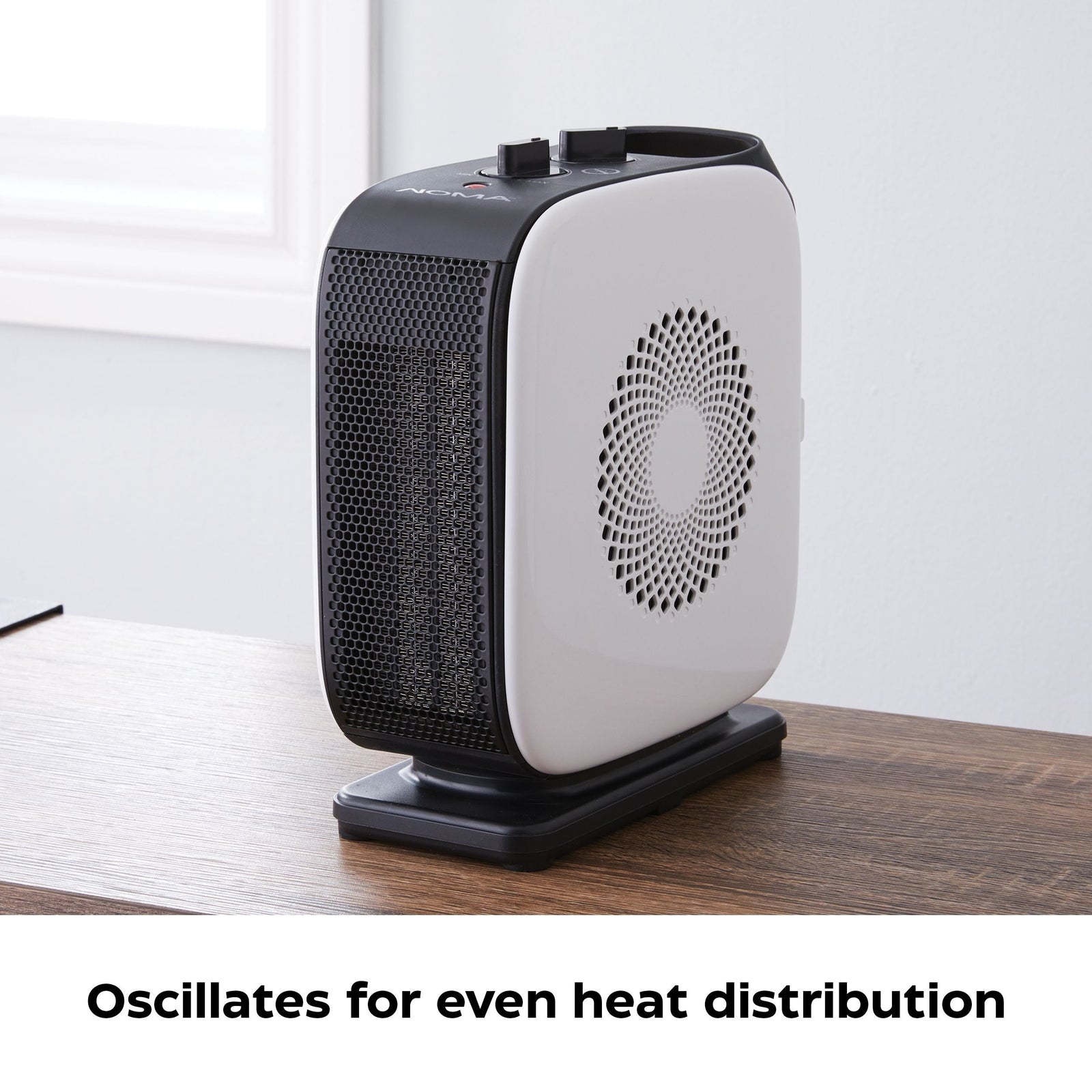 Portable Oscillating Portable Ceramic Space Heater withThermostat, 1500W, White K4U6 - product image 8