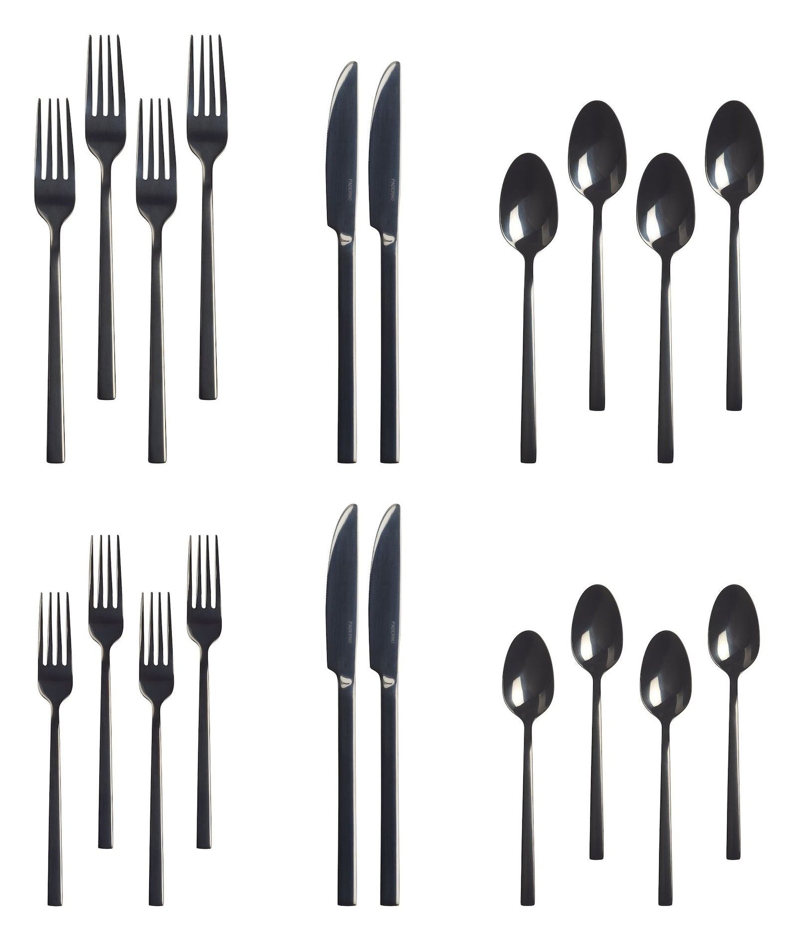 Belvedere Stainless Steel Flatware Set, Serves 4, 20-pc, Black D7D6 - product image 2