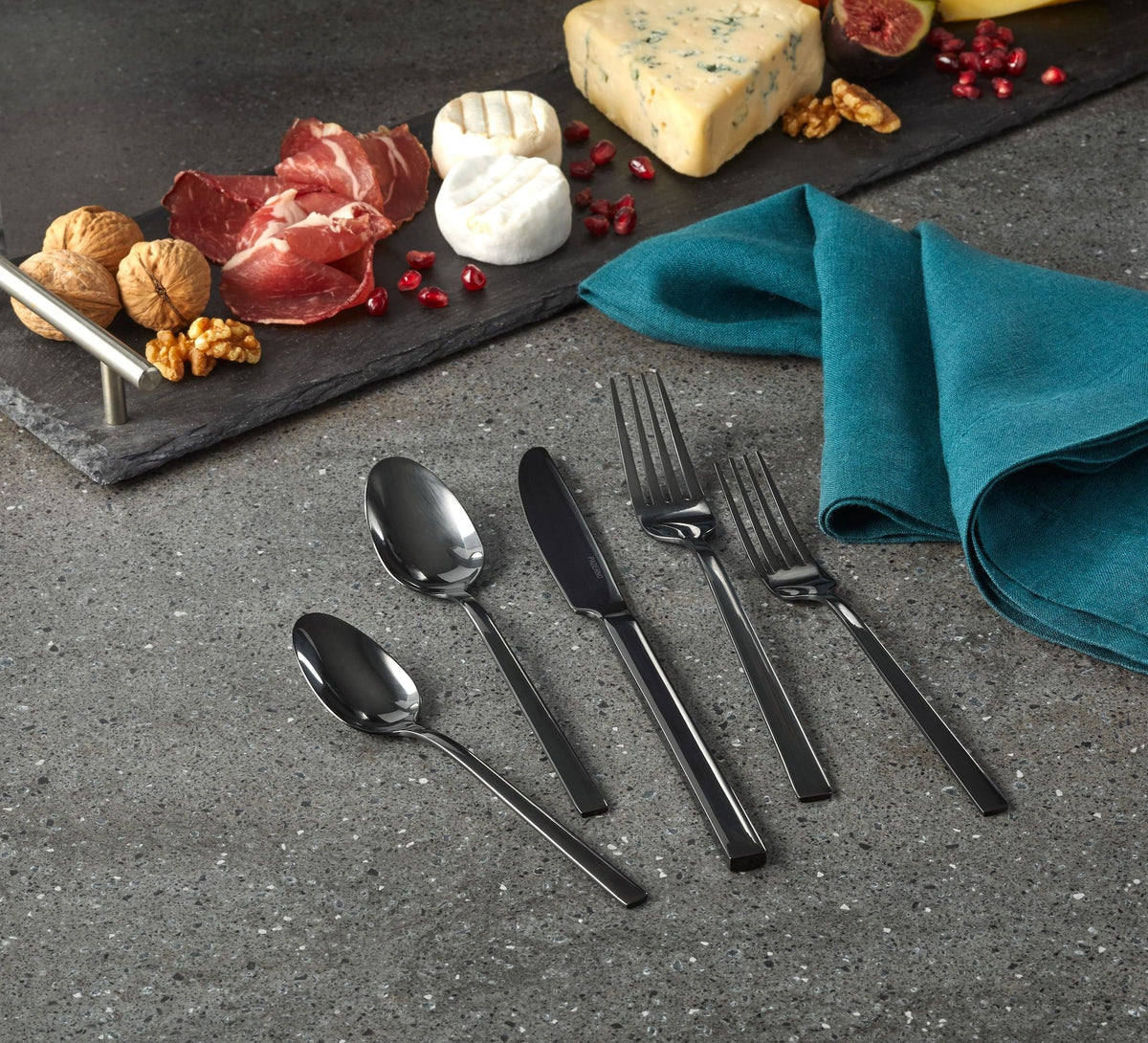 Belvedere Stainless Steel Flatware Set, Serves 4, 20-pc, Black D7D6 - product image 6