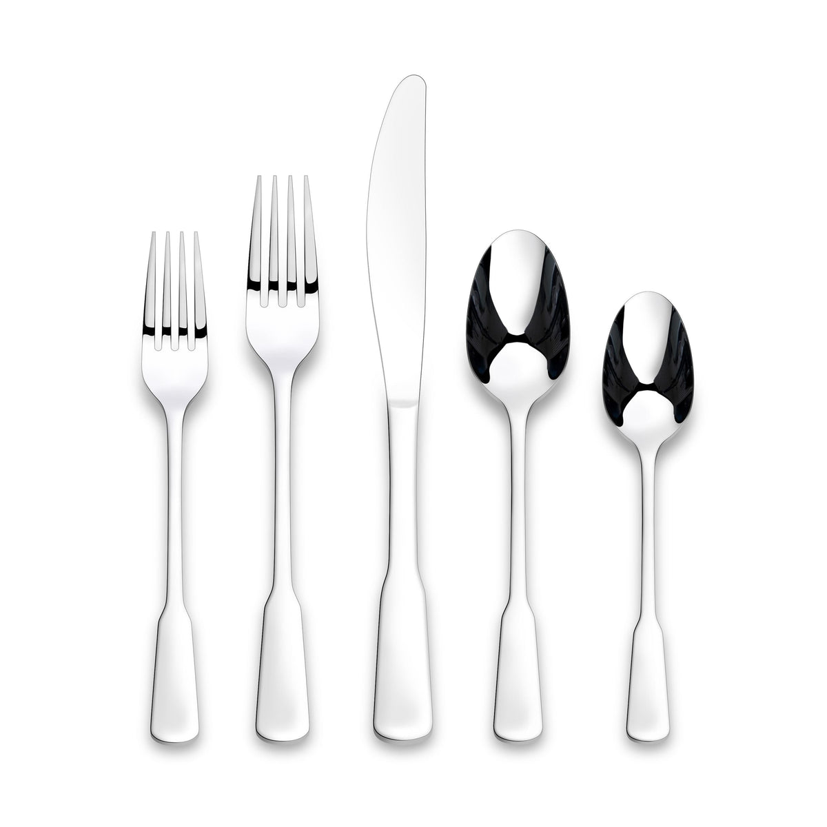 Morell Modern Paddle Mirror Finish Stainless Steel Flatware Set, Serves, 20-pc U2V7 - product image 1