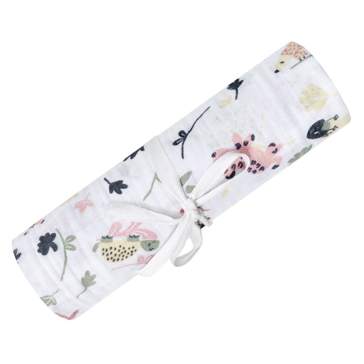 Cotton Muslin Baby Swaddle Blanket, Jungle Lotus T7A1 - product image 1
