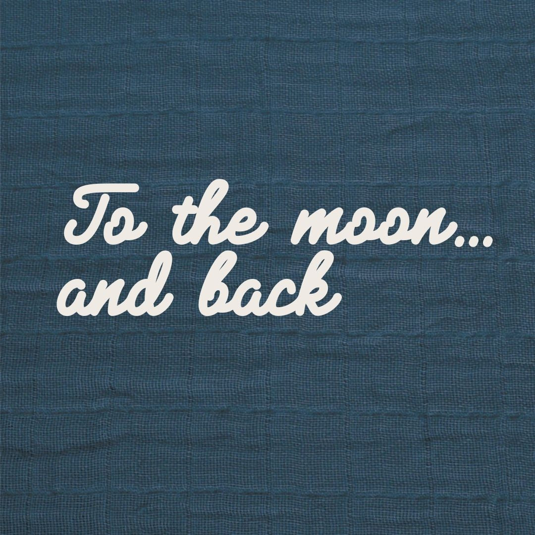 Cotton Muslin Baby Swaddle Blanket, Navy J4W7 - product image 1