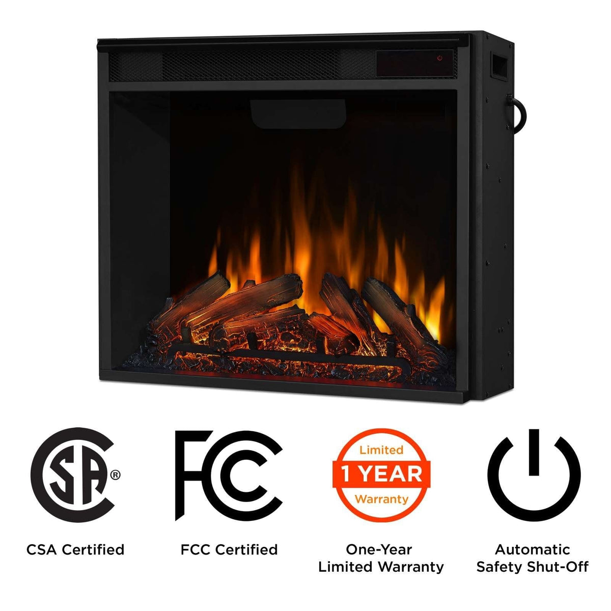 Flame Valmont Media Indoor Electric Fireplace TV Stand, 74-in, 1500W, Includes Remote Control & Firebox, Chestnut Oak U1S4 - product image 6