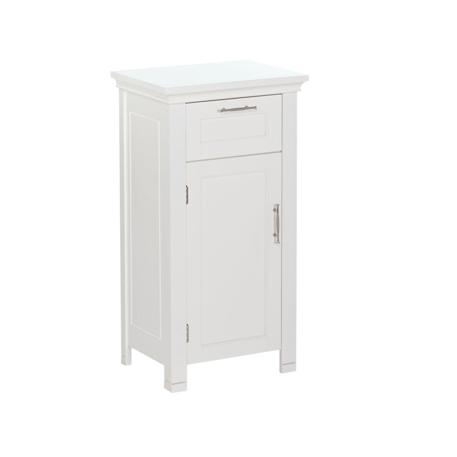 Home Somerset Single Door Bathroom & Laundry Storage Cabinet with Drawer & Adjustable Shelf, White K8O4 - product image 1