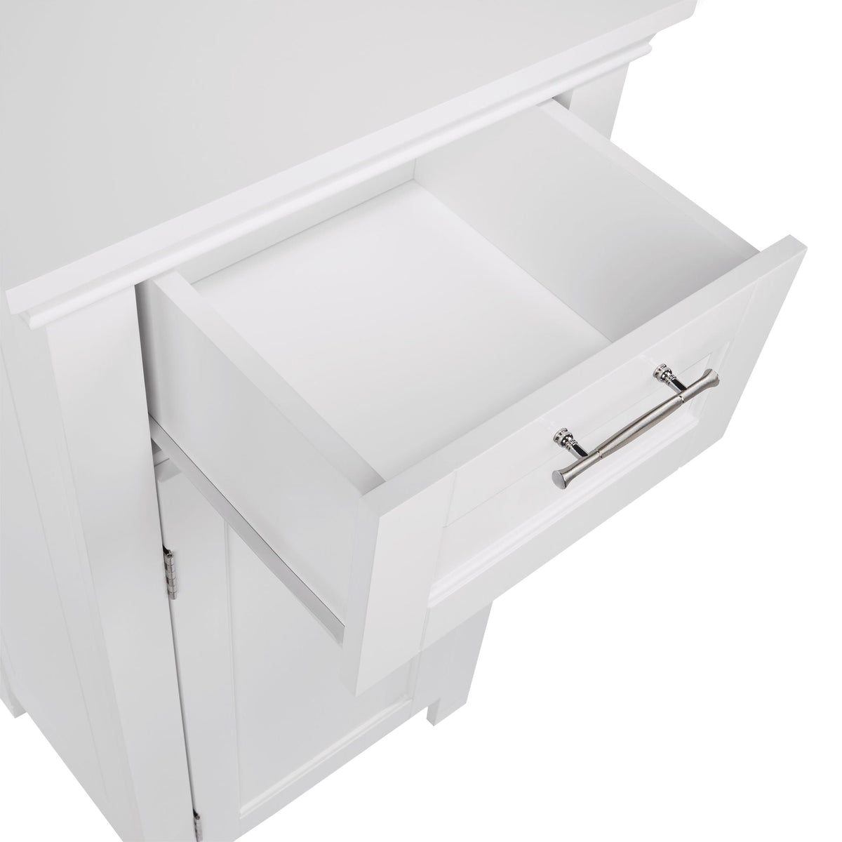 Home Somerset Single Door Bathroom & Laundry Storage Cabinet with Drawer & Adjustable Shelf, White X8X0 - product image 3