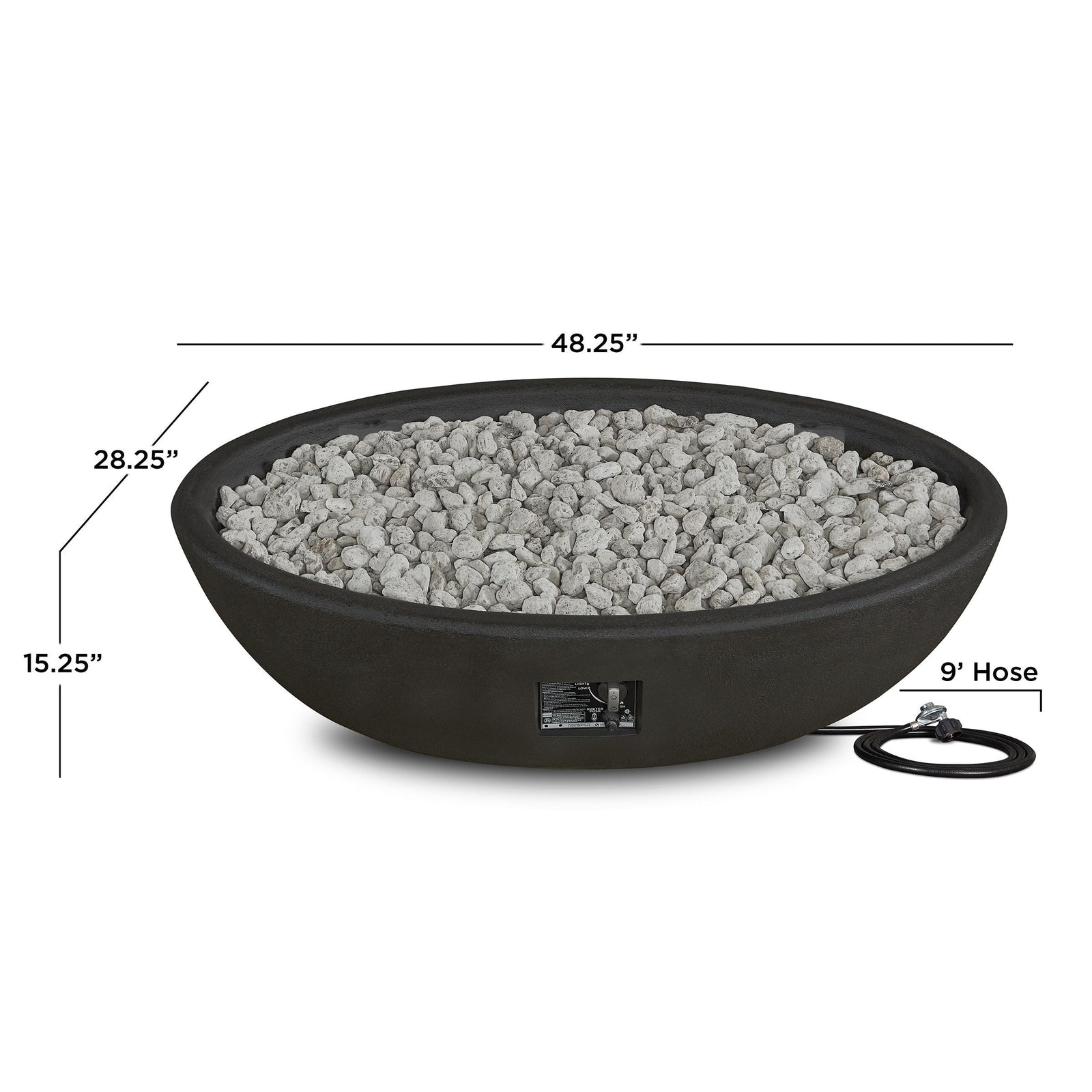 Oval Concrete Propane Fire Pit in Shale, 48-in R3Q1 - product image 8