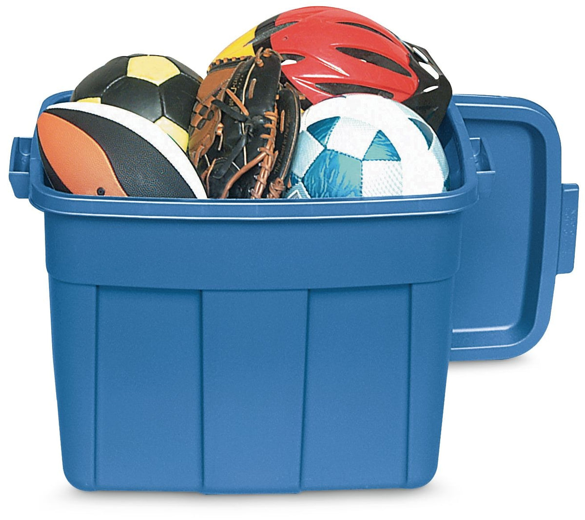 Roughneck Stackable Storage Box with Lid, 68-L, Blue J7R0 - product image 3