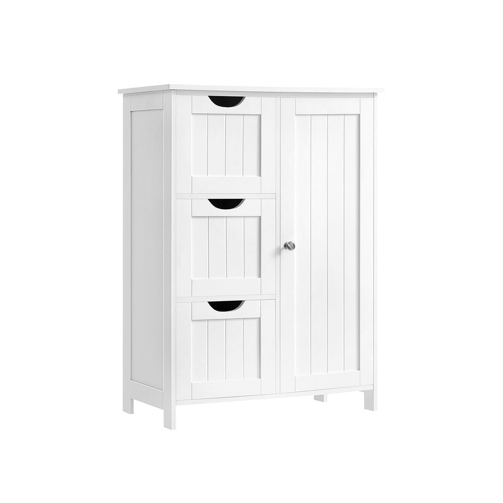 3-Drawer White Home Cabinet with Adjustable Dividers Z5Q6 - product image 1