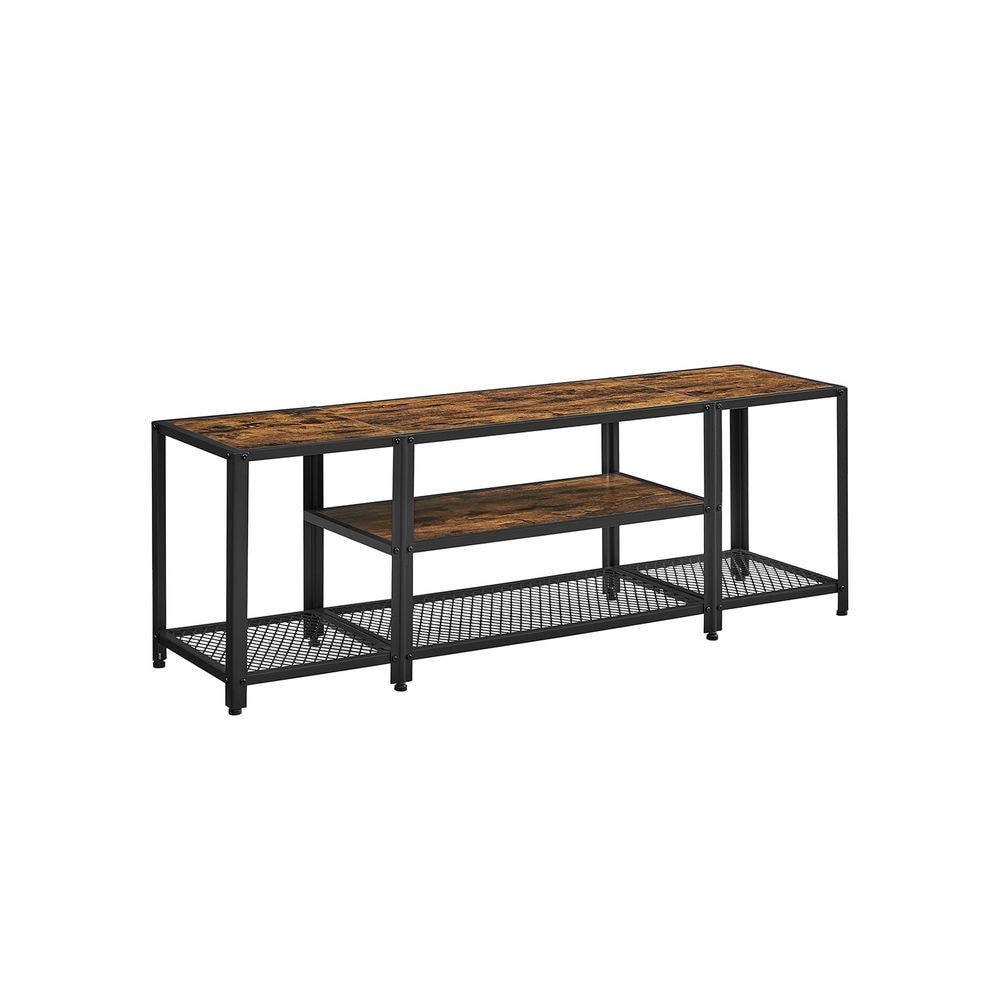 Home 3-Tier Industrial Rustic Brown TV Stand T3V0 - product image 1