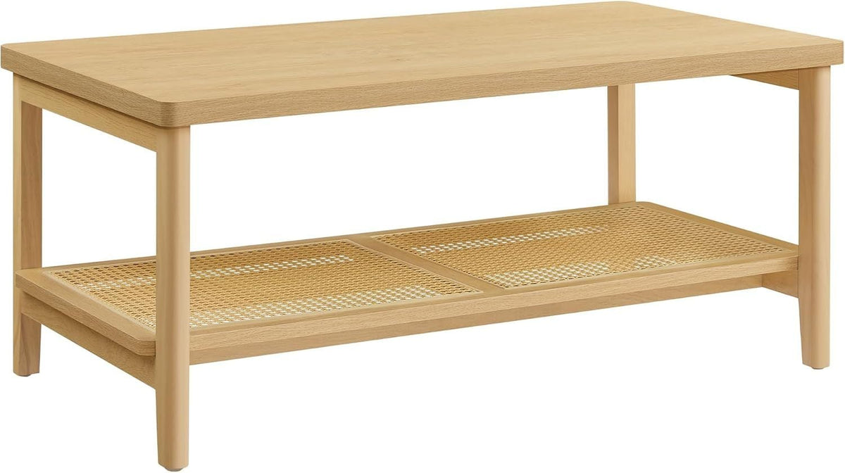Home EKHO Collection Caramel Brown Synthetic Leather Bench S8M8 - product image 2