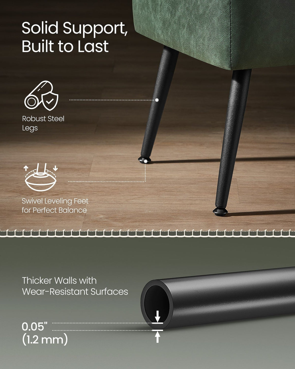 Home Modern Forest Green Ottoman Storage Bench X0N8 - product image 5