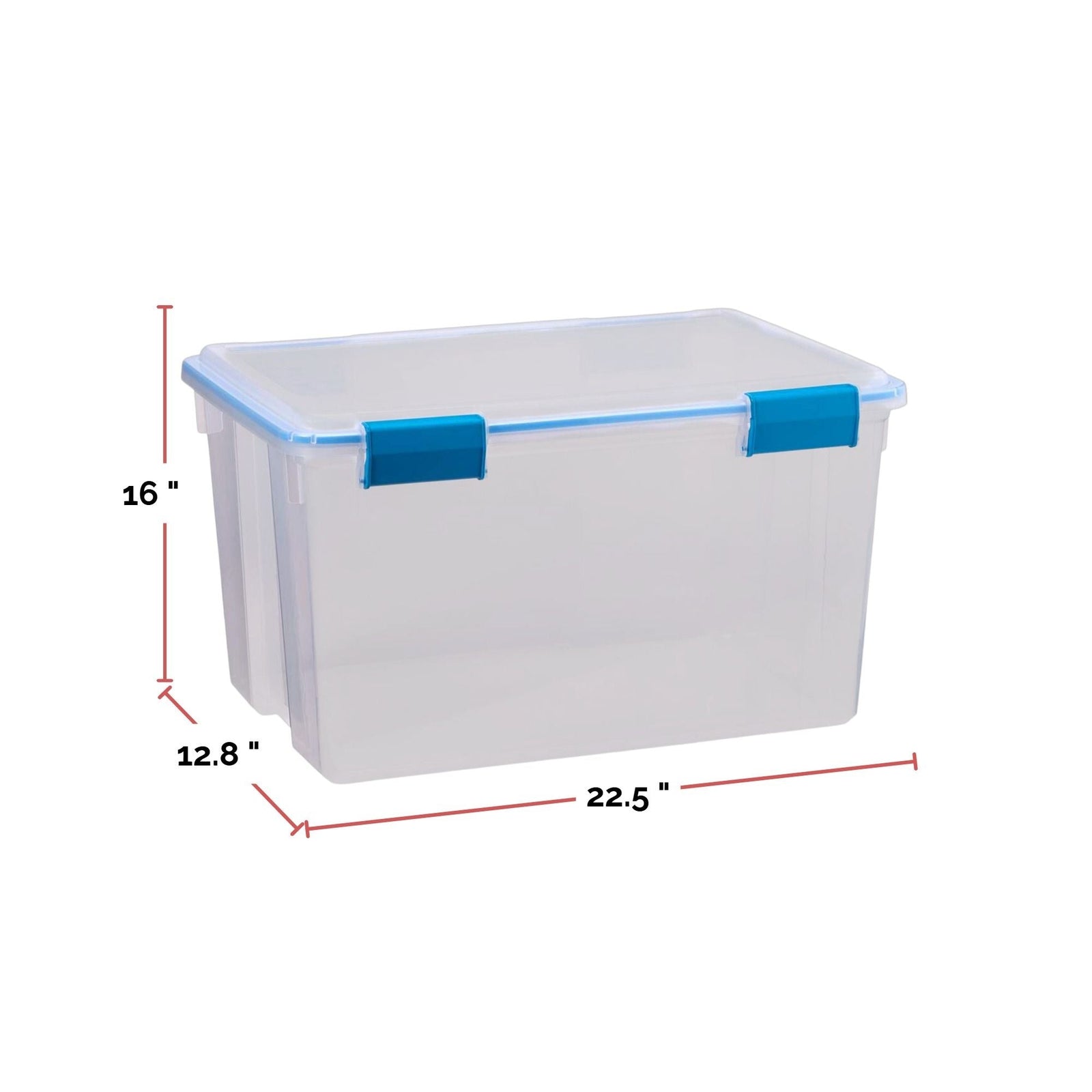 Clear Storage Box with Gasketed Lid, 51-L P9I9 - product image 4