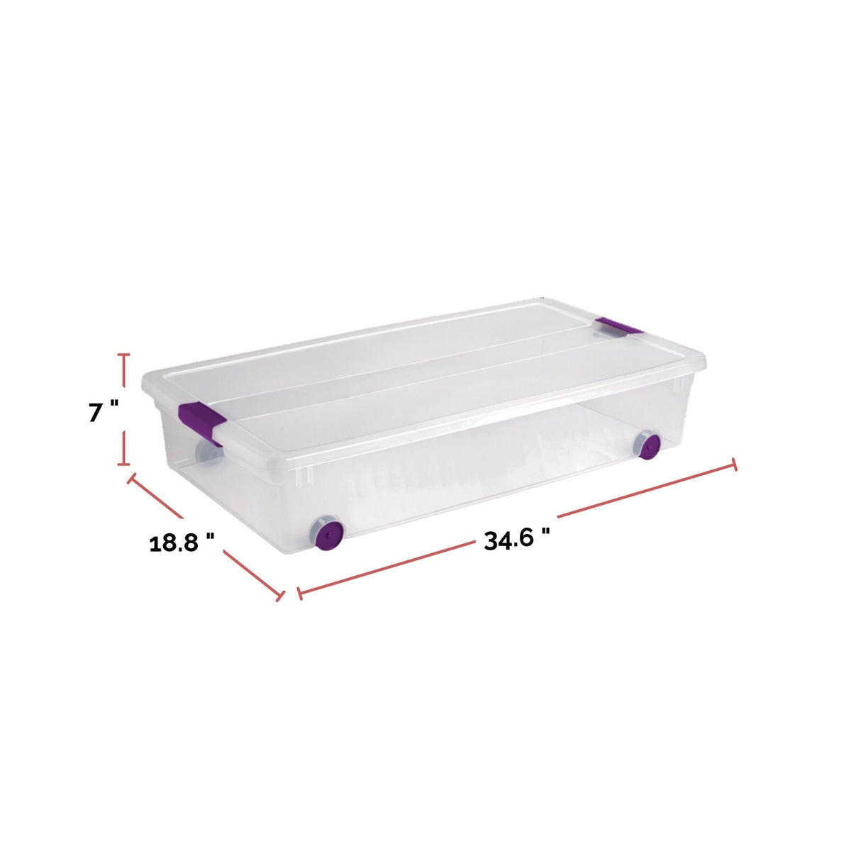ClearView Latch Wheeled Underbed Storage Box, 57-L T9Z3 - product image 3
