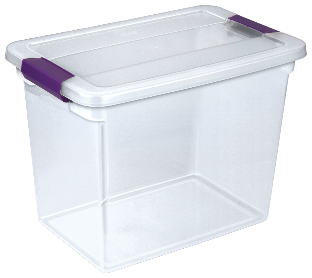 ClearView Storage Box with Latched Lid, 26-L F8B0 - product image 1