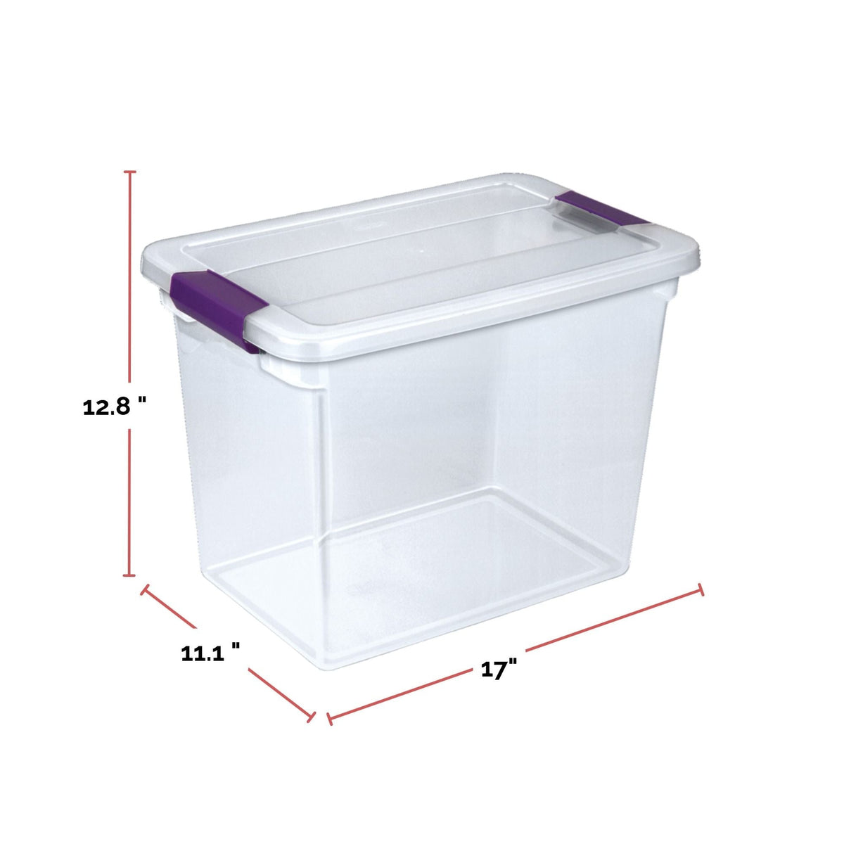 ClearView Storage Box with Latched Lid, 26-L F8B0 - product image 3