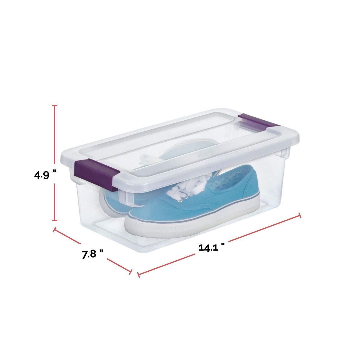ClearView Storage Box with Latched Lid, 5.7-L J8R7 - product image 2