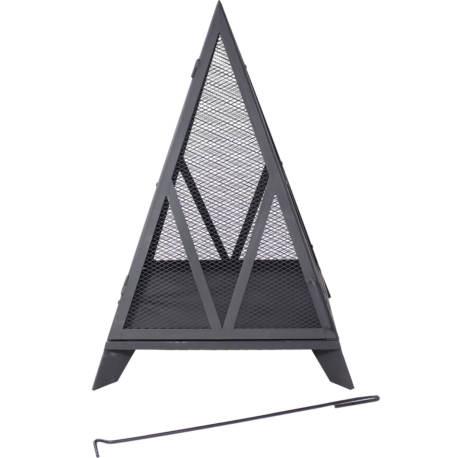 Decor Majestic Pyramid Steel Fire Pit, Black W0B8 - product image 3