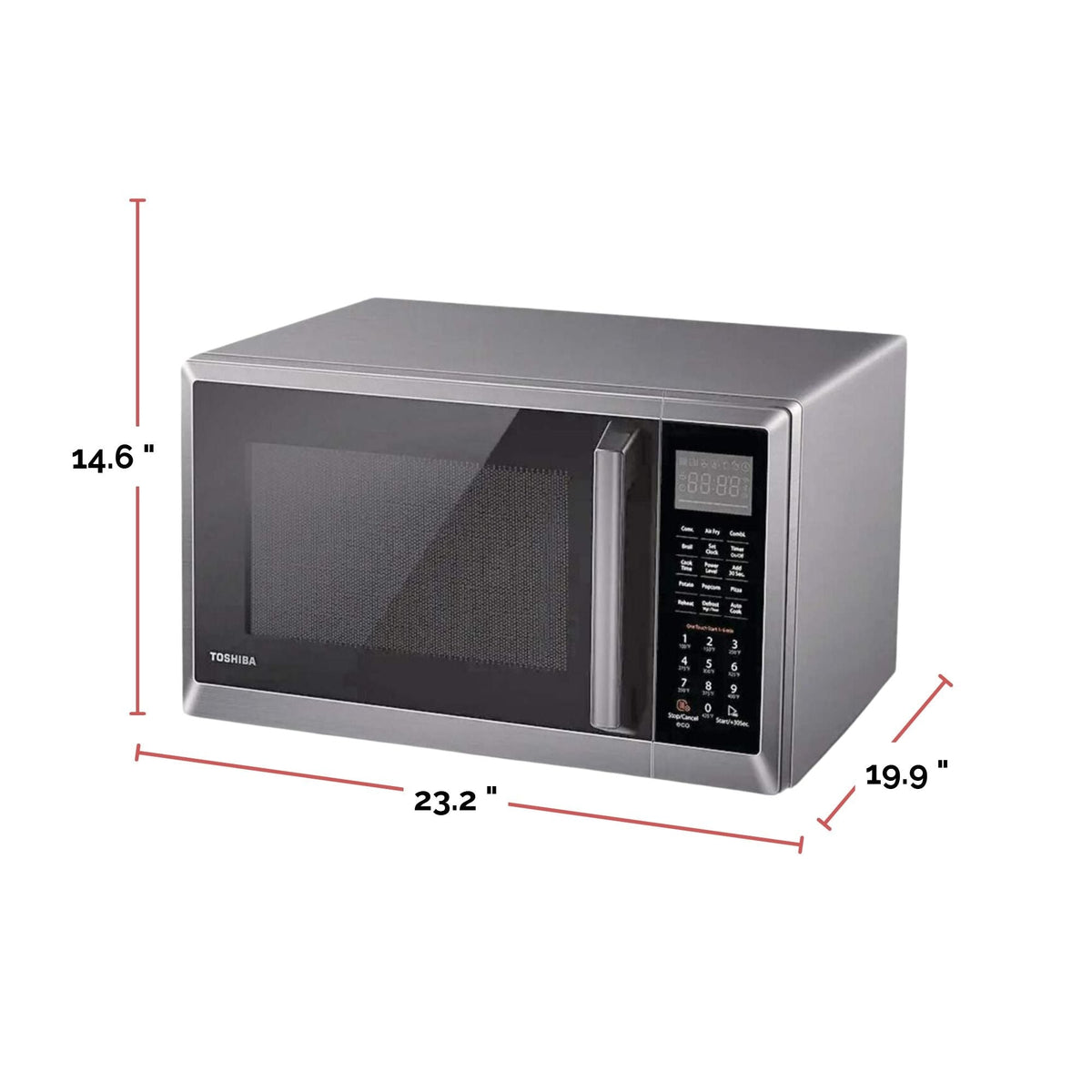 Countertop Microwave, Stainless Steel Air Fryer, 1500 W, 1.0-cu-ft T9H4 - product image 6