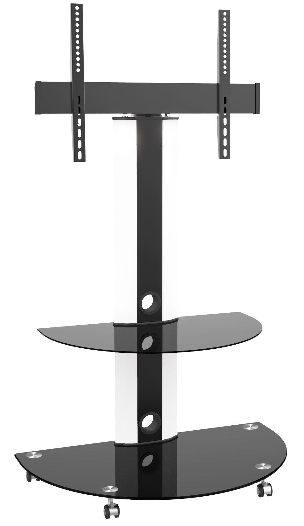 LCD84113BLK Superior TV Cart with Glossy Glass Base and Shelf, 32-in to 55-in Q7R1 - product image 1