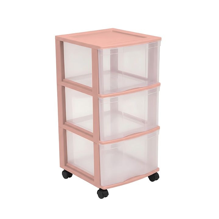 Type A 3-Drawer Storage Tower, Pink S2S9 - product image 1