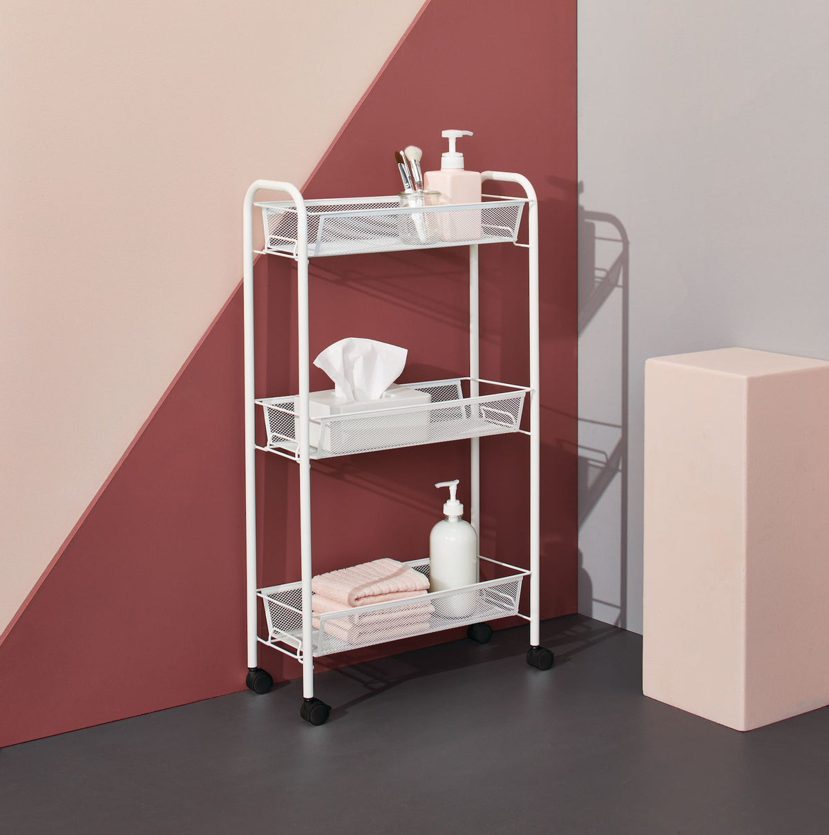 type A 3-Tier Mesh Wire Slim Storage Cart S8T4 - product image 6