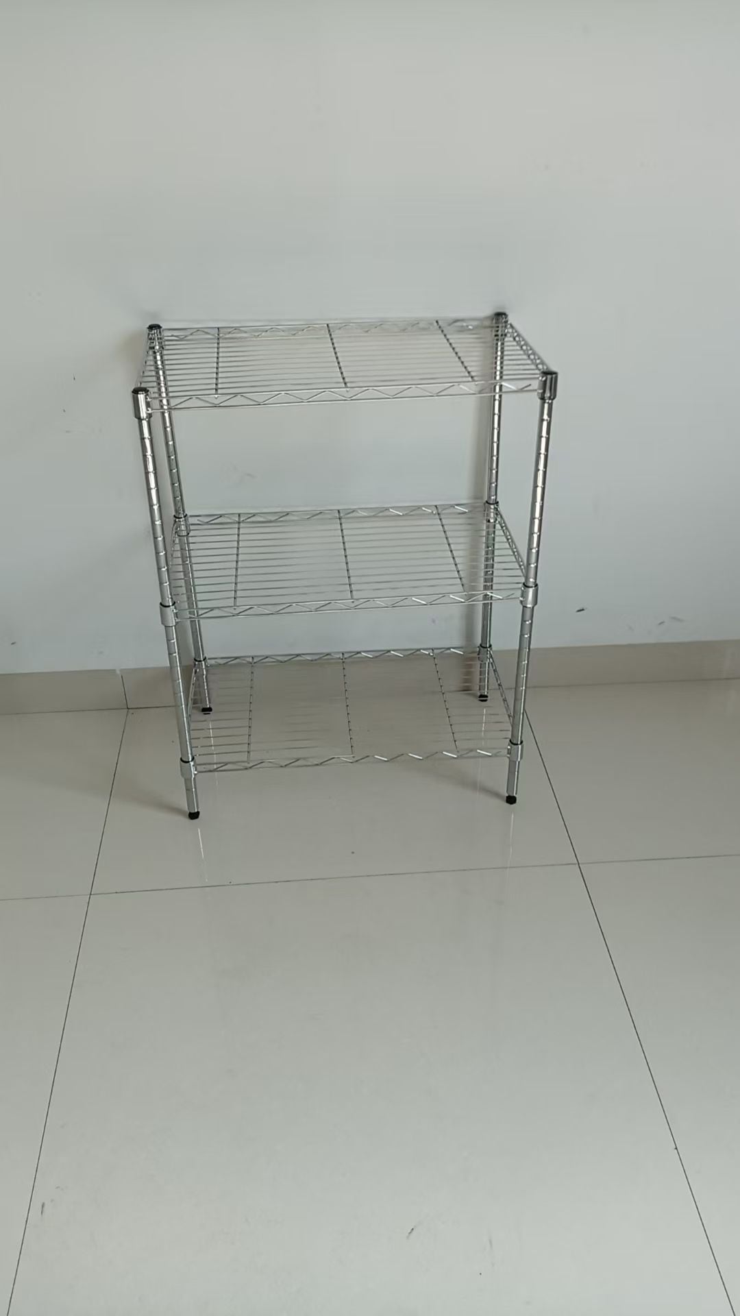 Type A 3-Tier Storage Rack, No Tool Assembly, Chrome Y9X8 - product image 3