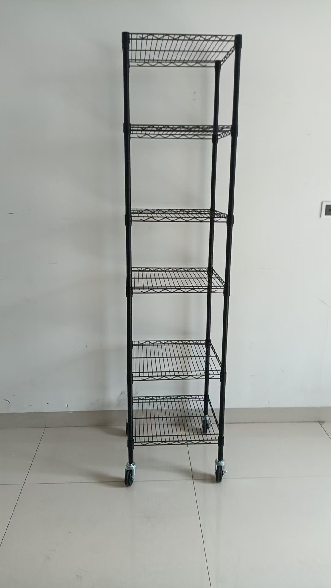 Type A 6-Tier Slim Small Space Storage Rack with Adjustable Shelves, No Tool Assembly H9K8 - product image 4