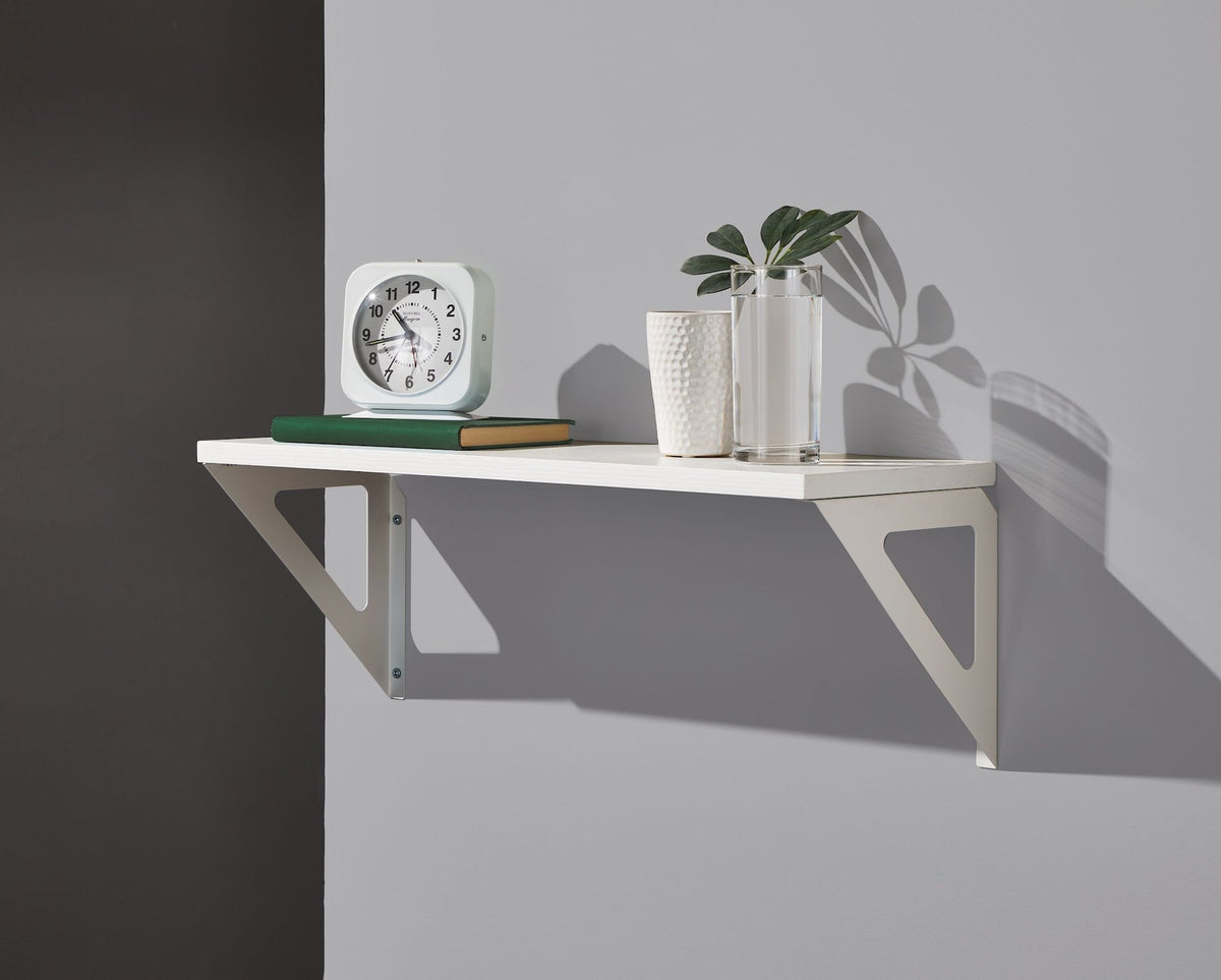 type A Align Floating Dual Bracket Shelf Kit, White, 8 x 24-in Z8H9 - product image 5