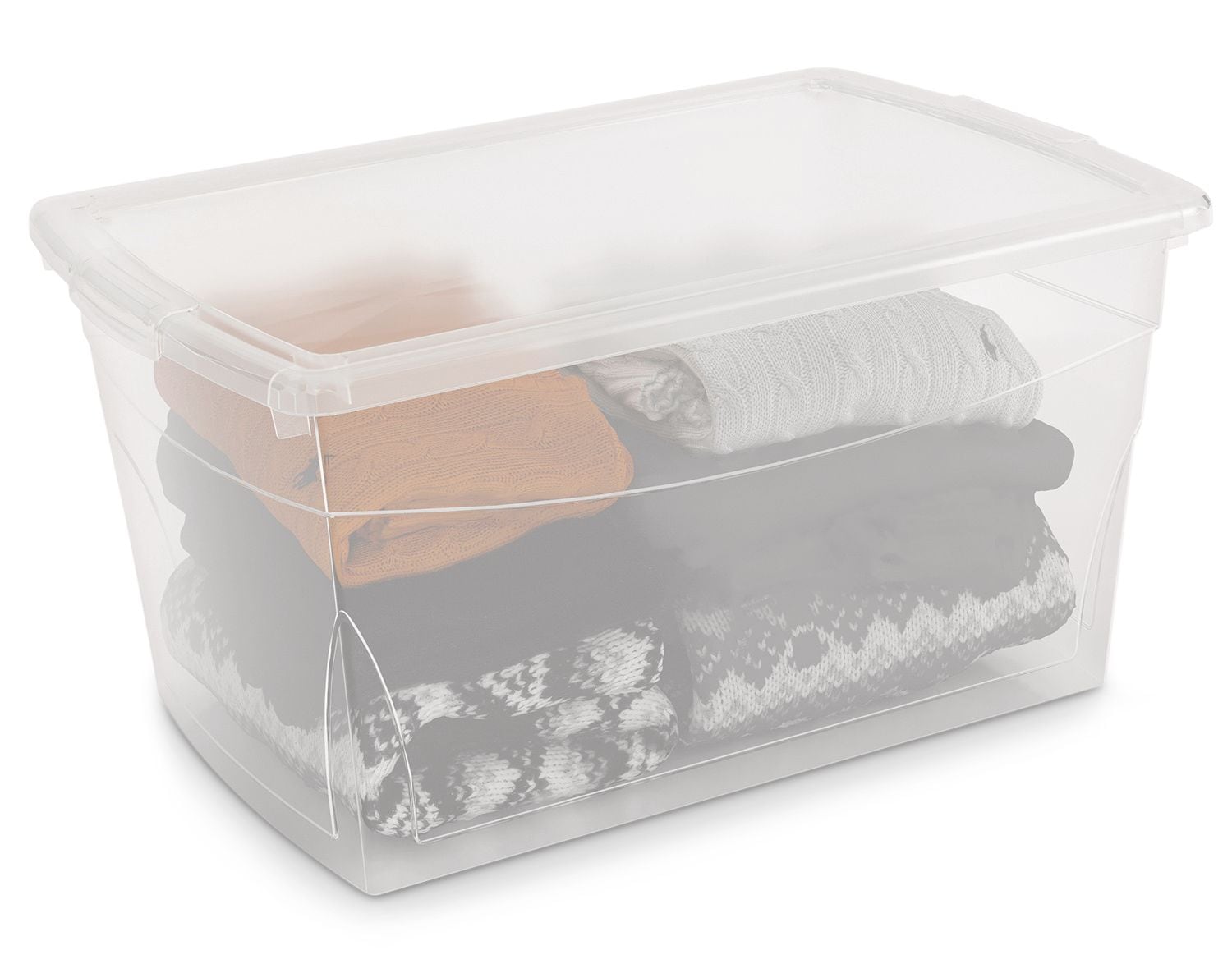 type A Clarity Transparent Storage Box with Lid, 50-L O1N2 - product image 4