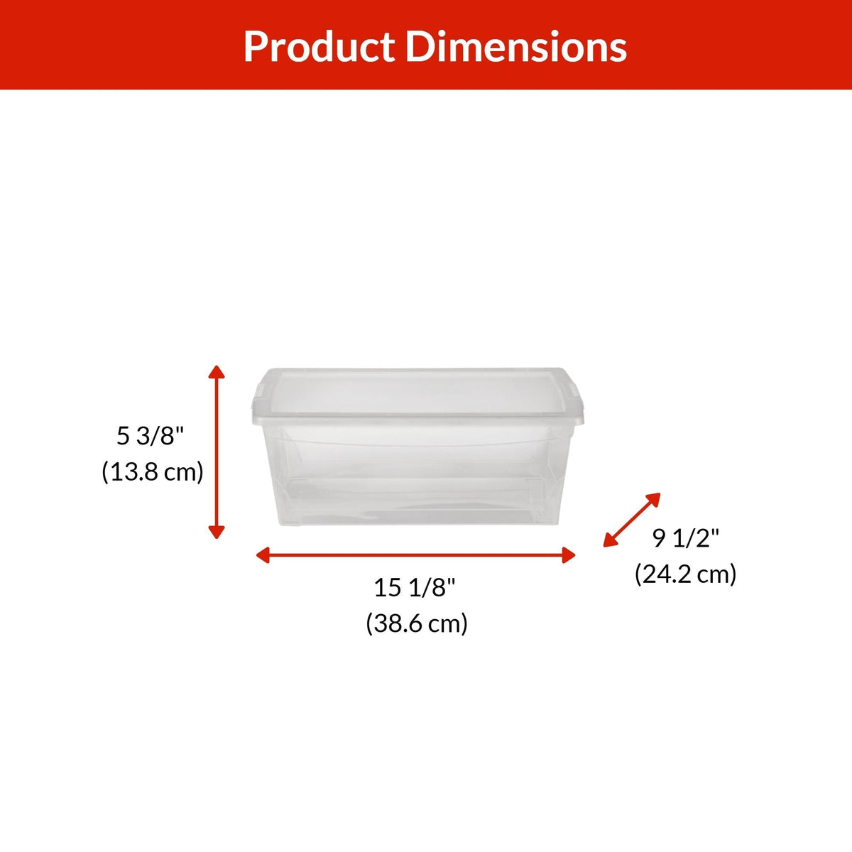 type A Clarity Transparent Storage Box with Lid, 9-L G3F0 - product image 7