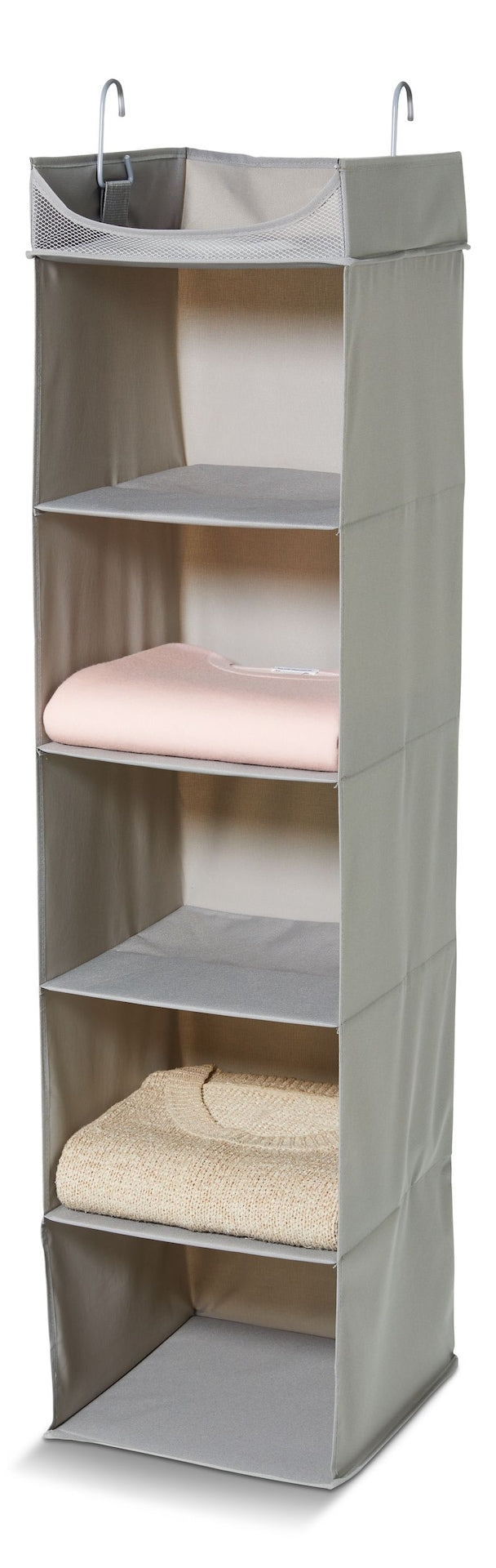 type A Ease 5-Shelf Hanging Closet Organizer, Grey Z1Y1 - product image 1