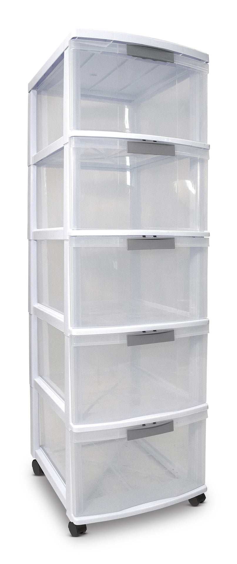 type A Element Lockable White Frame 5-Drawer Storage Tower/Cart with Wheels, 26-in W3S1 - product image 1
