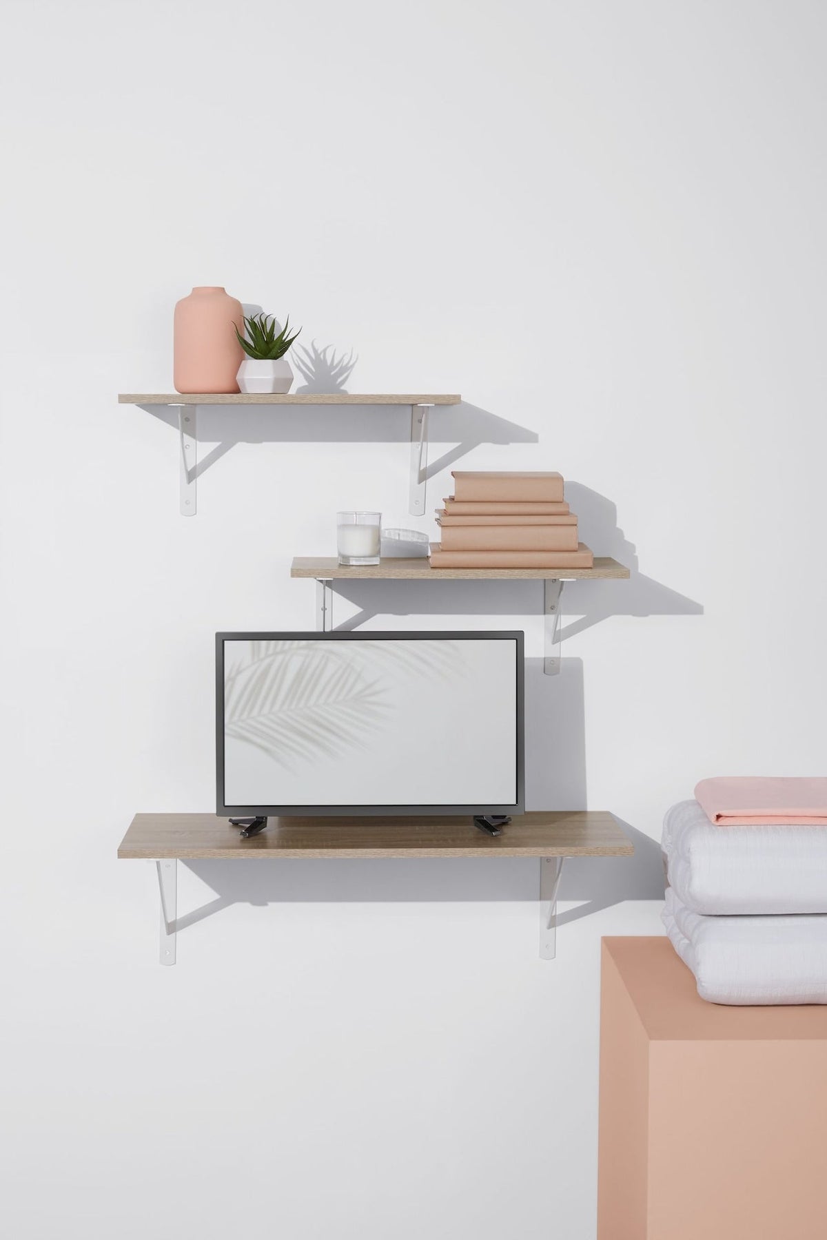 type A Floating Wall Shelf Board, Oak Sonoma Finish, 12 x 24-in K5Q6 - product image 6