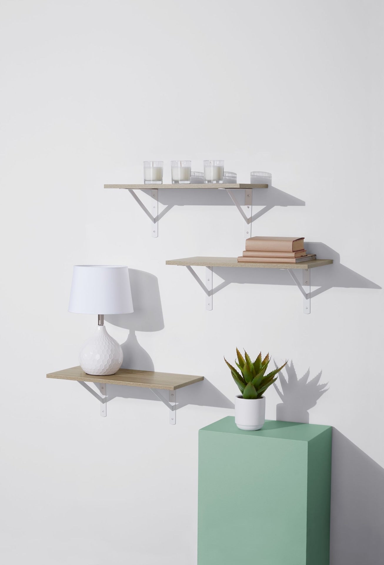 type A Floating Wall Shelf Board, Oak Sonoma Finish, 12 x 24-in K5Q6 - product image 7