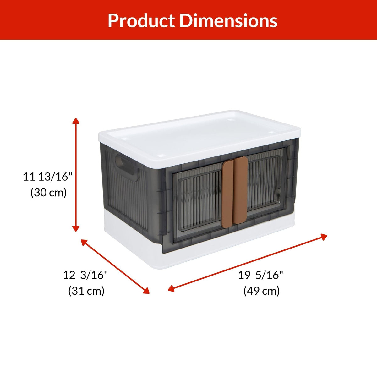type A Foldable Storage Box with Door, 32-L H7D9 - product image 8