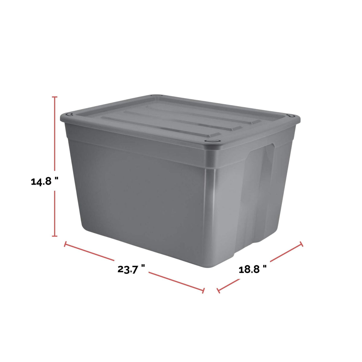 type A Solid Storage Tote with Wheels, 80-L B8B2 - product image 5