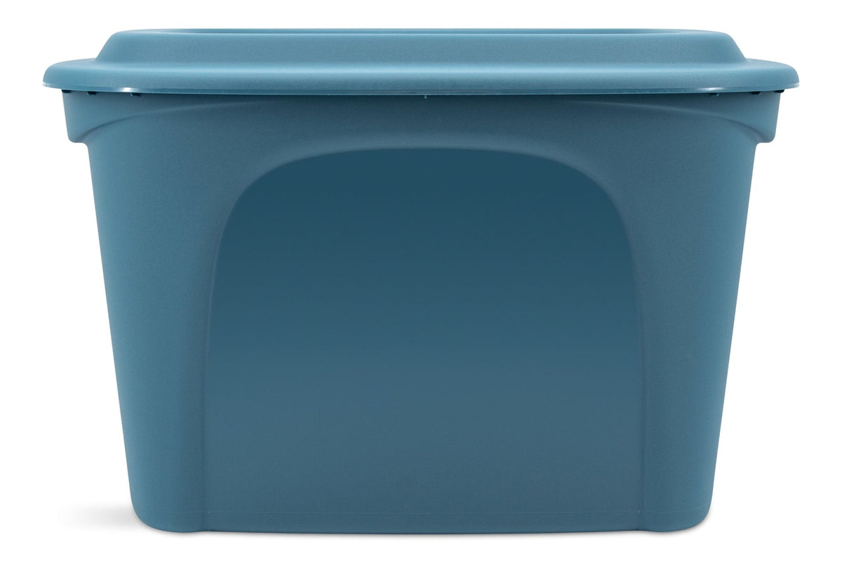 type A Stackable Storage Box with Lid, 72-L, Blue B3W5 - product image 3